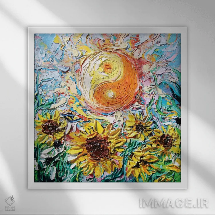 تابلو مسئلهٔ تعادل اثر آجا تریر - نمای قابدار سفید