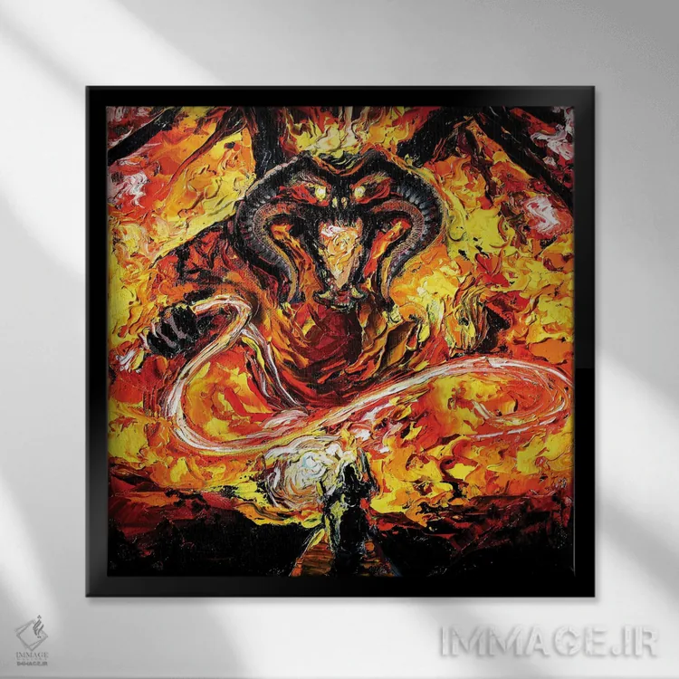 تابلو ون گوگ هرگز عبور نکرد اثر آجا تریر - نمای قابدار مشکی