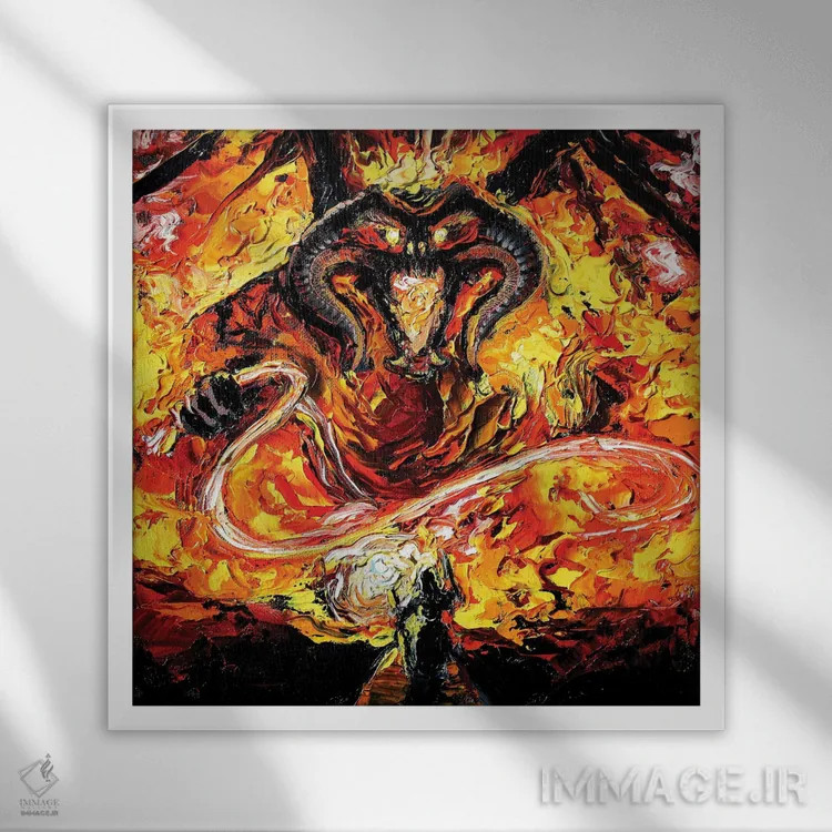 تابلو ون گوگ هرگز عبور نکرد اثر آجا تریر - نمای قابدار سفید