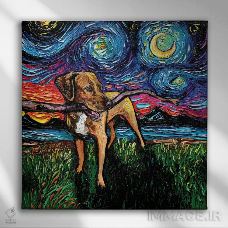 تابلو شب ویزسلا دورگه اثر آجا تریر - نمای روبهرو روی دیوار