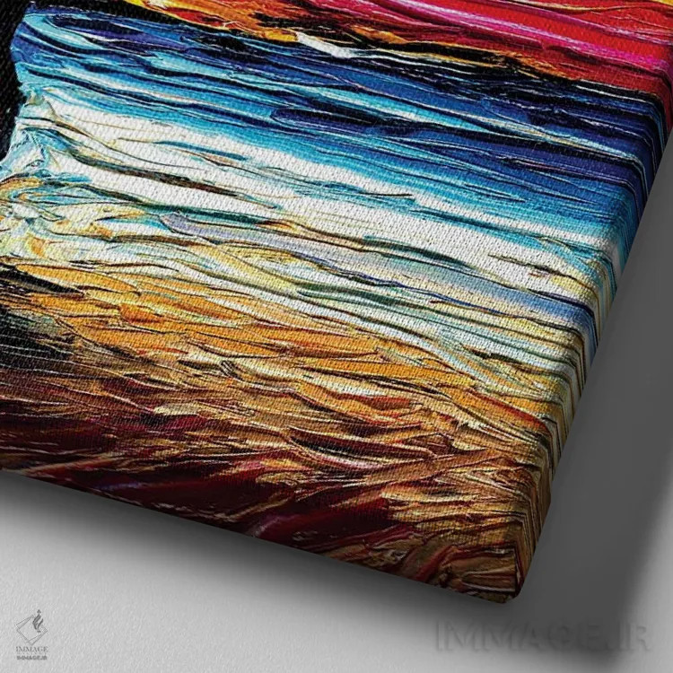 تابلو شب دوم بیگل اثر آجا تریر - نمای نزدیک بافت بوم