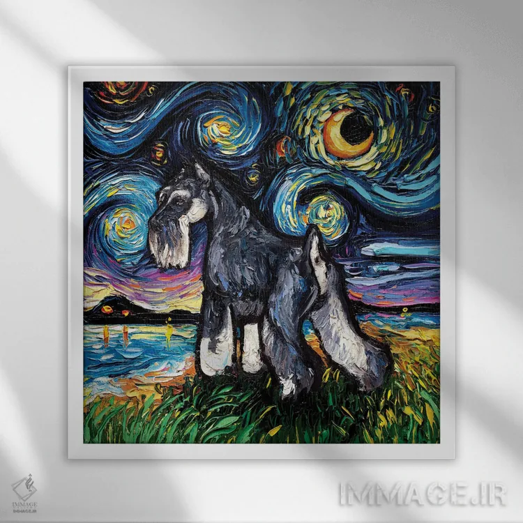 تابلو شب اشناتزر استاندارد اثر آجا تریر - نمای قابدار سفید