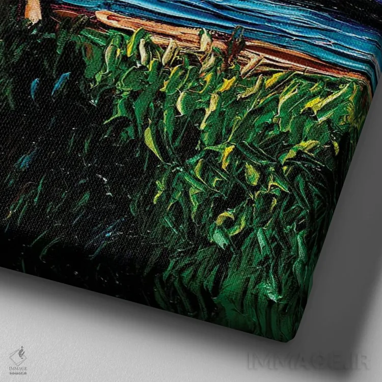 تابلو شب ویزسلا دورگه اثر آجا تریر - نمای نزدیک بافت بوم