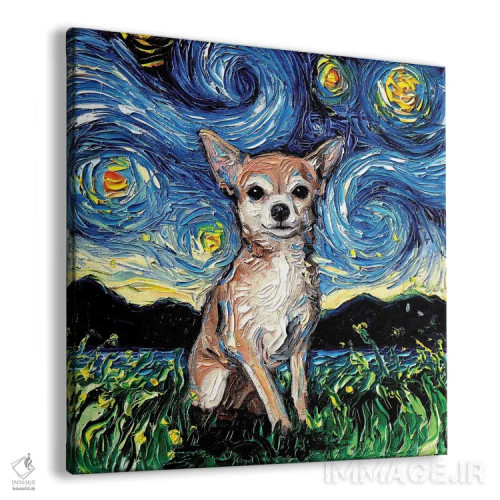 تابلو شب چیواوا اثر آجا تریر - نمای پرسپکتیو محصول