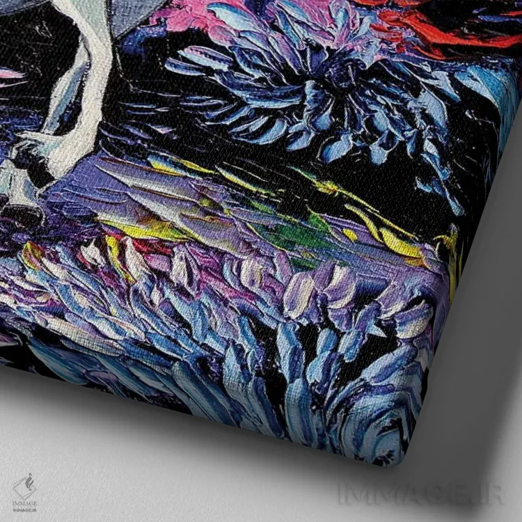 تابلو پشیمانی اثر آجا تریر - نمای نزدیک بافت بوم