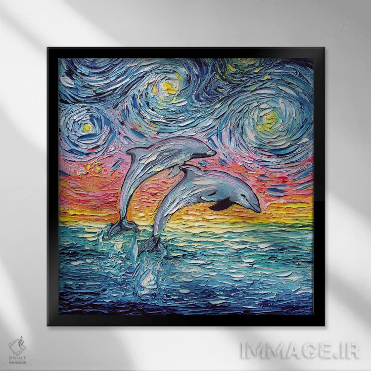 تابلو ون گوگ هرگز بهشت را ندید اثر آجا تریر - نمای قابدار مشکی