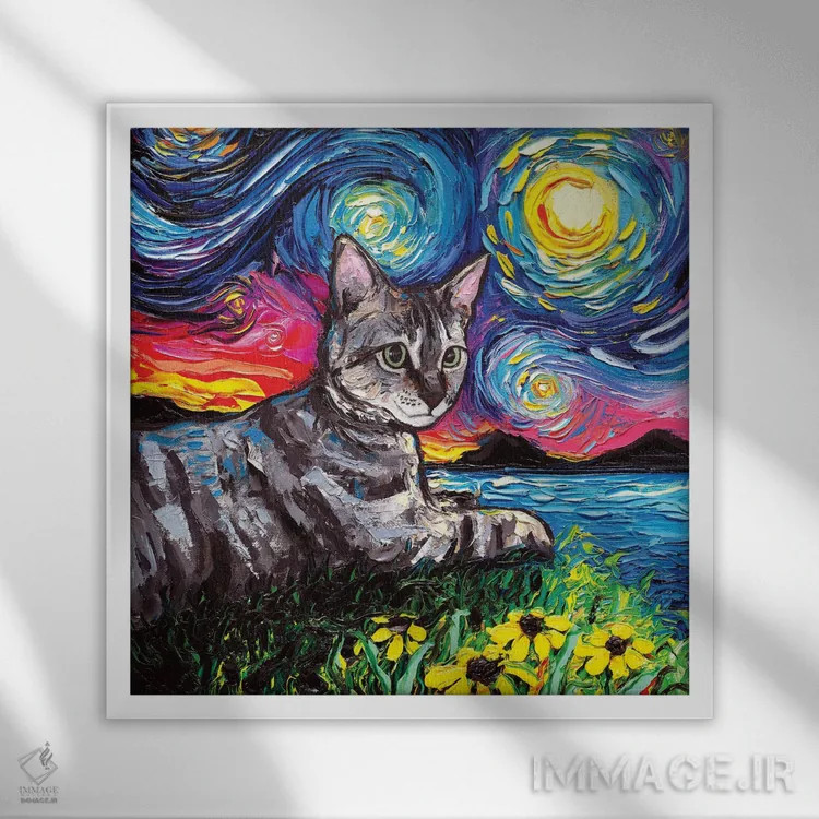 تابلو ویرجینیا (ایالت آمریکا) اثر آجا تریر - نمای قابدار سفید