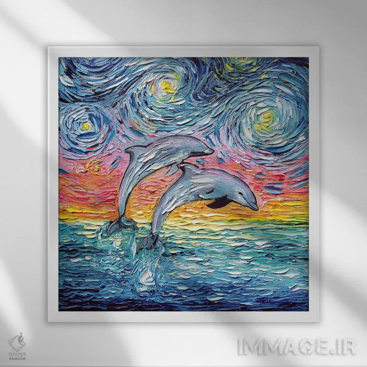 تابلو ون گوگ هرگز بهشت را ندید اثر آجا تریر - نمای قابدار سفید