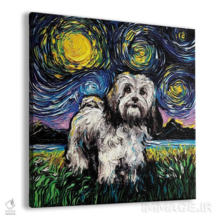 تابلو شب لهاسا آپسو اثر آجا تریر - نمای پرسپکتیو محصول