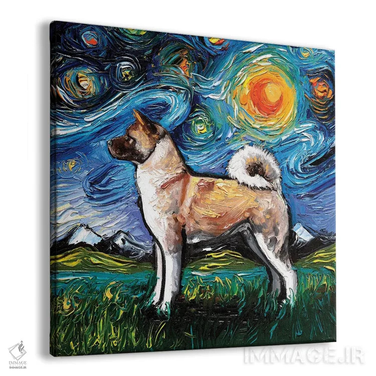 تابلو شب آکیتا اینو اثر آجا تریر - نمای پرسپکتیو محصول