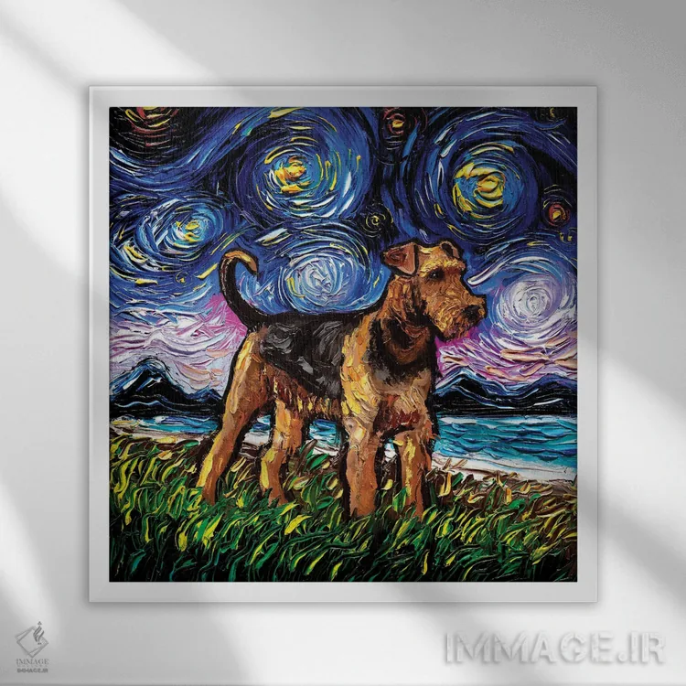 تابلو شب ایردیل تریِر اثر آجا تریر - نمای قابدار سفید