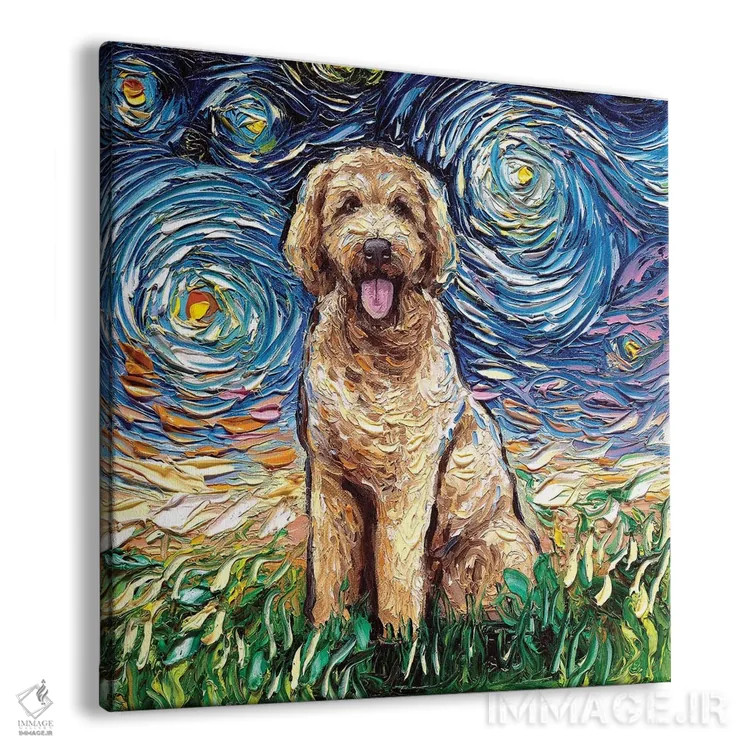 تابلو شب گولدندودل اثر آجا تریر - نمای پرسپکتیو محصول