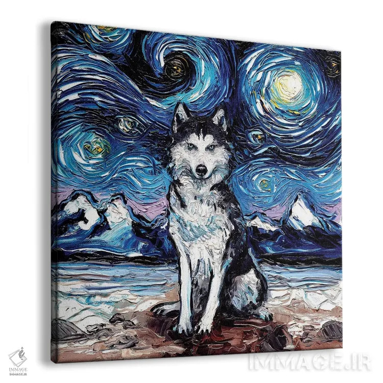 تابلو شب هاسکی اثر آجا تریر - نمای پرسپکتیو محصول