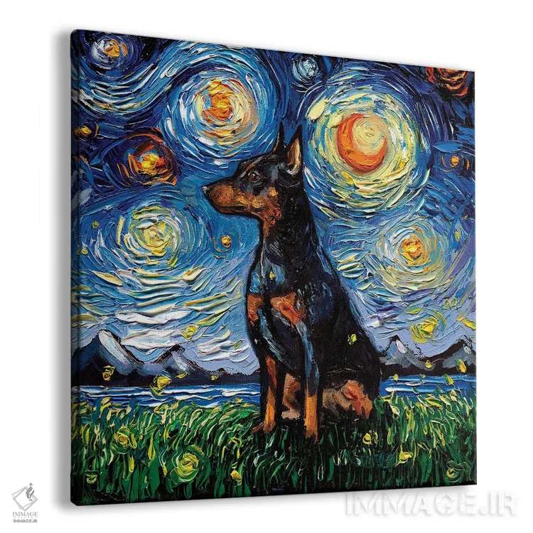 تابلو شب پینچر مینیاتوری اثر آجا تریر - نمای پرسپکتیو محصول