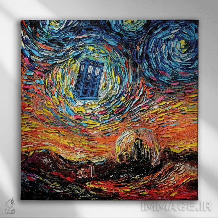 تابلو ونگوگ هرگز گالیفرای را ندید (داستان علمیتخیلی) اثر آجا تریر - نمای روبهرو روی دیوار