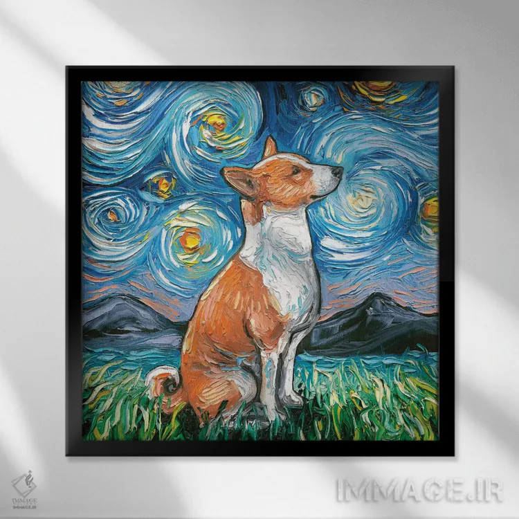 تابلو شب باسنجی اثر آجا تریر - نمای قابدار مشکی