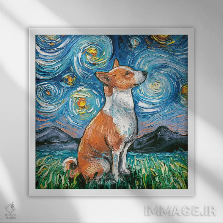 تابلو شب باسنجی اثر آجا تریر - نمای قابدار سفید