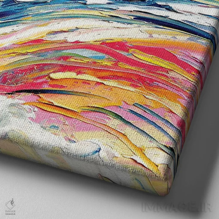 تابلو ونگوگ هرگز کلودزویل را ندید (نام خیالی) اثر آجا تریر - نمای نزدیک بافت بوم