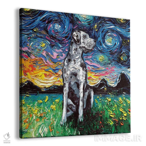 تابلو شب گریت باور مرل (خالخالی) اثر آجا تریر - نمای پرسپکتیو محصول