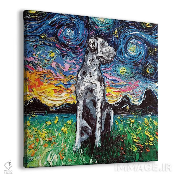 تابلو شب گریت باور مرل (خالخالی) اثر آجا تریر - نمای پرسپکتیو محصول