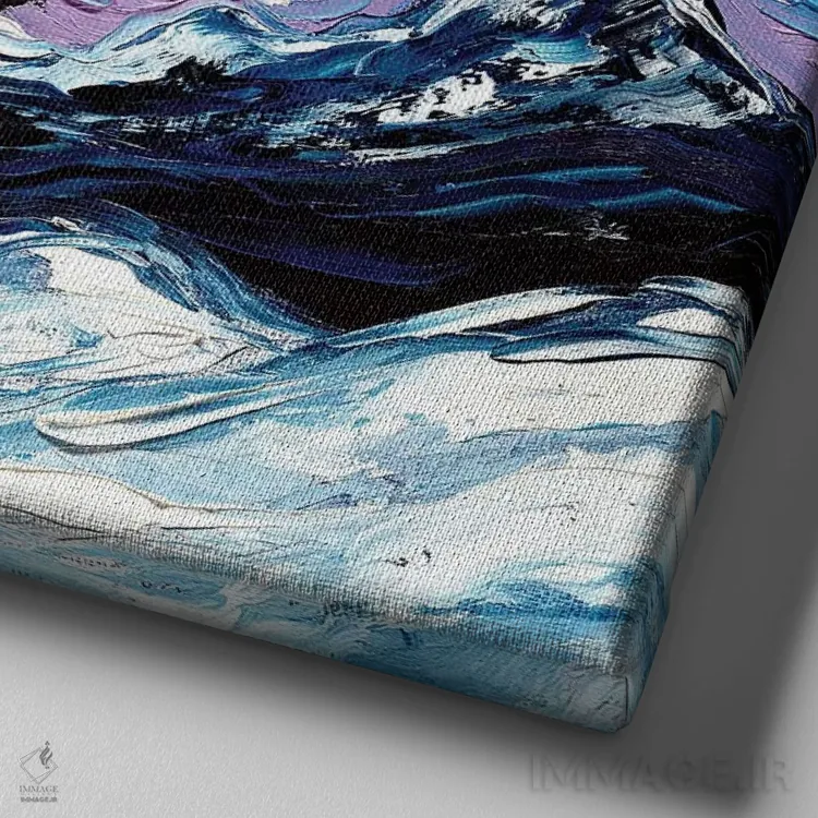 تابلو شب لوپین (گرگسان) اثر آجا تریر - نمای نزدیک بافت بوم