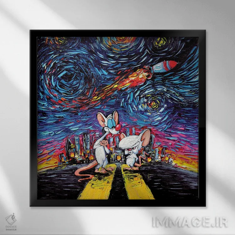 تابلو ونگوگ هرگز جهان را تسخیر نکرد اثر آجا تریر - نمای قابدار مشکی