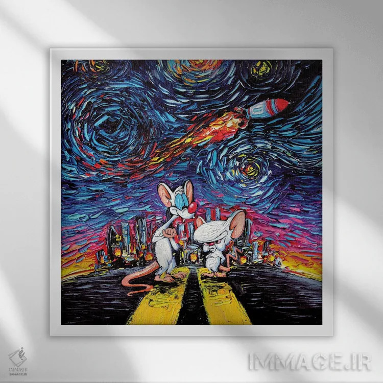 تابلو ونگوگ هرگز جهان را تسخیر نکرد اثر آجا تریر - نمای قابدار سفید