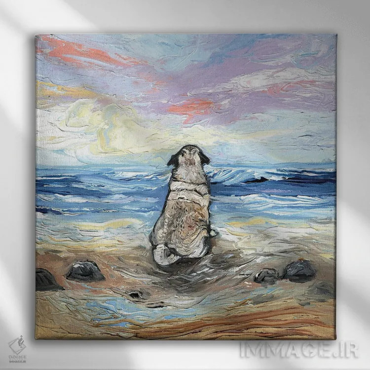 تابلو روزهای ساحلی اثر آجا تریر - نمای روبهرو روی دیوار