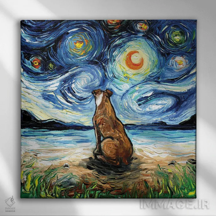 تابلو شبهای ساحلی اثر آجا تریر - نمای روبهرو روی دیوار