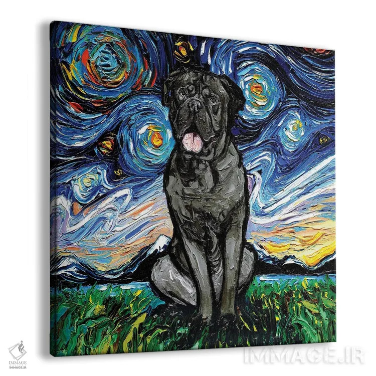 تابلو شب مستیف نئوپولیتن (سگ) اثر آجا تریر - نمای پرسپکتیو محصول