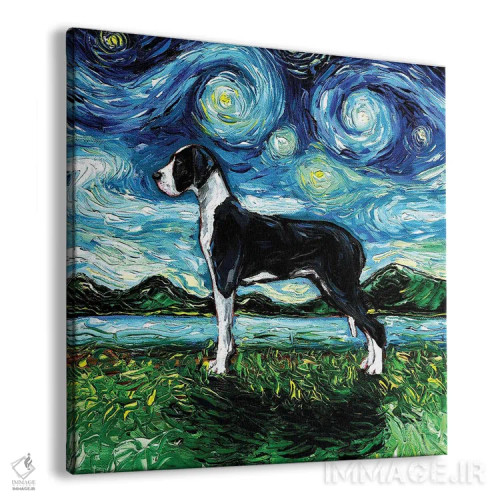 تابلو شب گریت باور مانتل (طرح تیرهروشن) اثر آجا تریر - نمای پرسپکتیو محصول