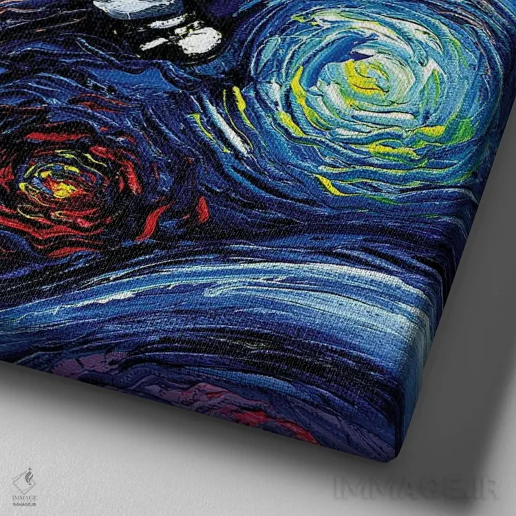 تابلو شگفتیهای فضایی اثر آجا تریر - نمای نزدیک بافت بوم