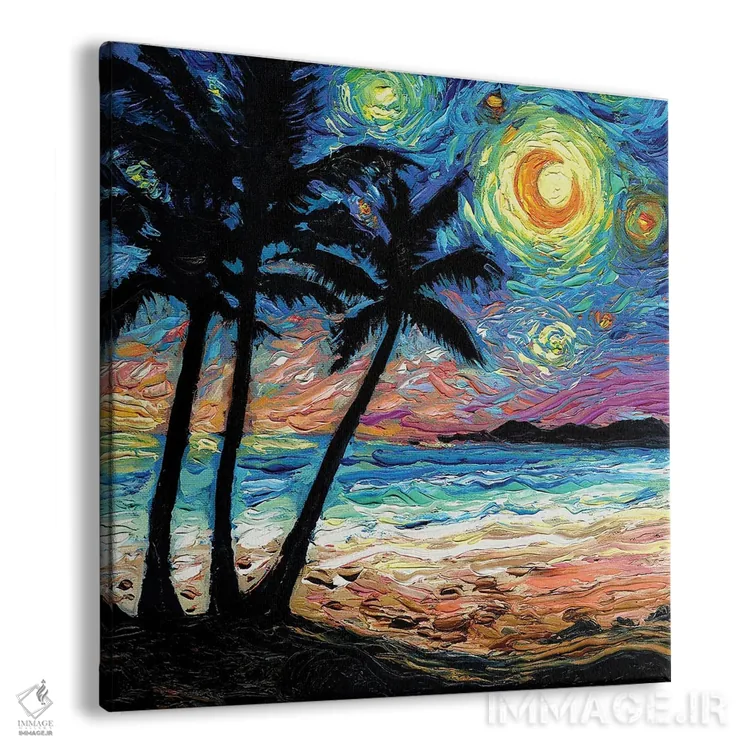 تابلو شب گرمسیری اثر آجا تریر - نمای پرسپکتیو محصول