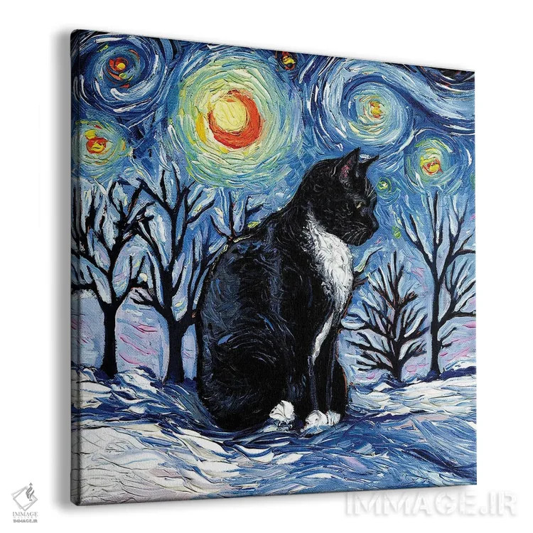 تابلو شب زمستانی اثر آجا تریر - نمای پرسپکتیو محصول