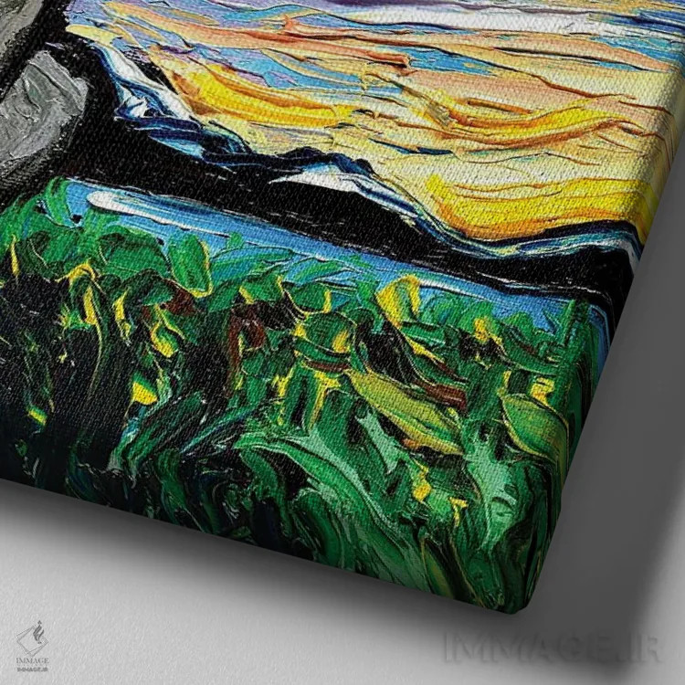 تابلو شب مستیف نئوپولیتن (سگ) اثر آجا تریر - نمای نزدیک بافت بوم