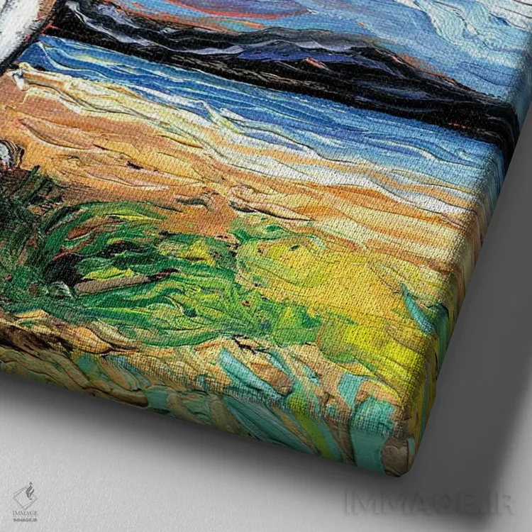 تابلو شب دوم بولداگ اثر آجا تریر - نمای نزدیک بافت بوم