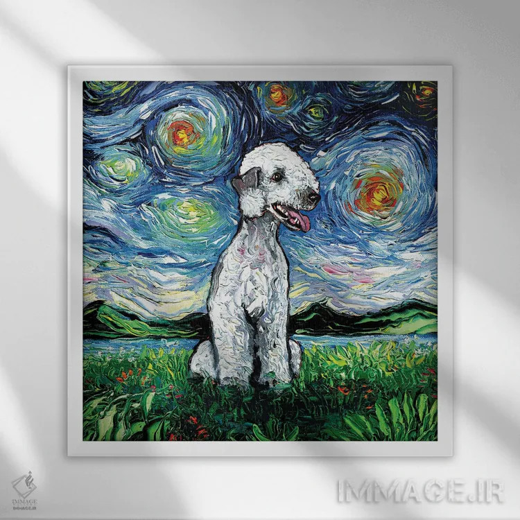 تابلو شب تریر بدلینگتون اثر آجا تریر - نمای قابدار سفید