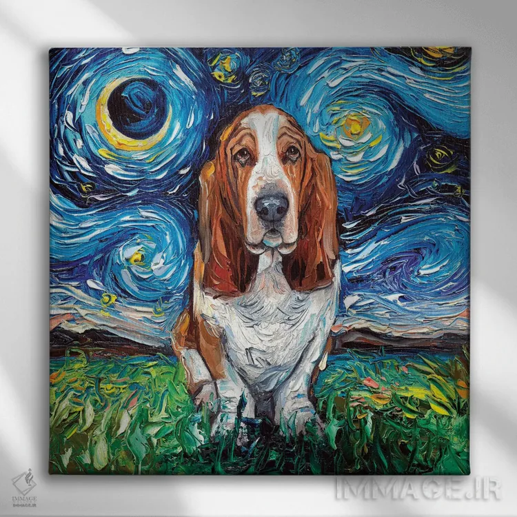 تابلو شب باستهاوند اثر آجا تریر - نمای روبهرو روی دیوار