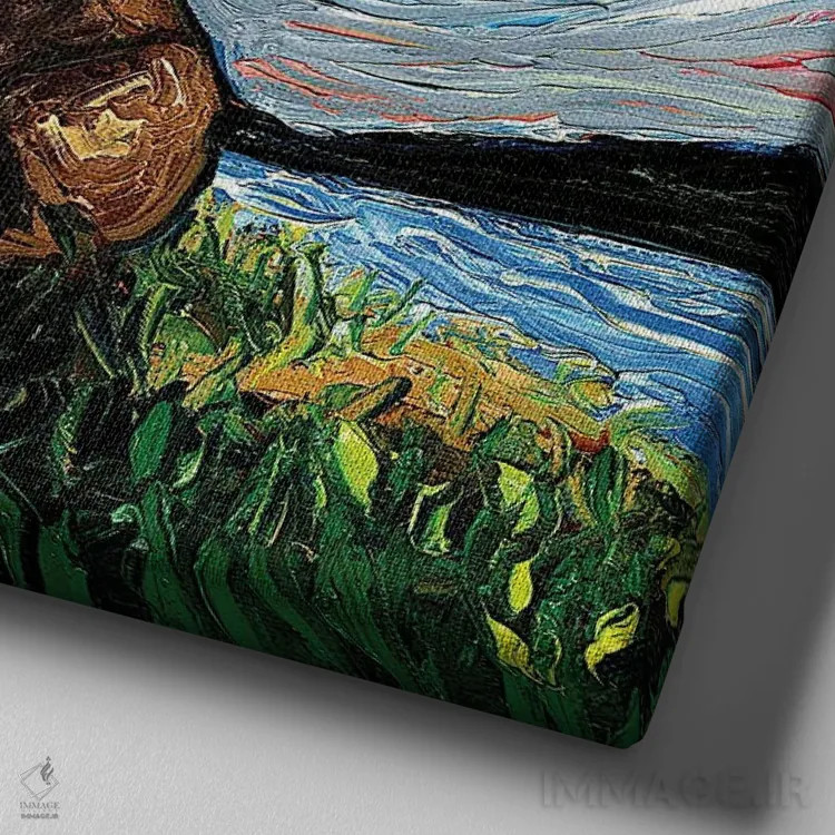 تابلو شب چساپیک بی رتریور (سگ شکاری) اثر آجا تریر - نمای نزدیک بافت بوم