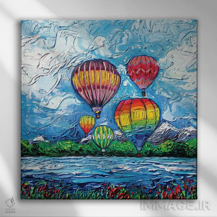 تابلو بر فراز آسمان اثر آجا تریر - نمای روبهرو روی دیوار