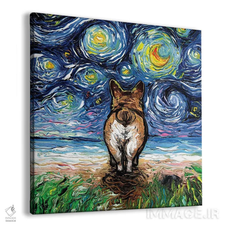 تابلو شبهای ساحلی اثر آجا تریر - نمای پرسپکتیو محصول