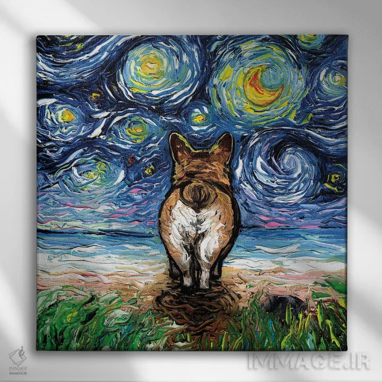 تابلو شبهای ساحلی اثر آجا تریر - نمای روبهرو روی دیوار