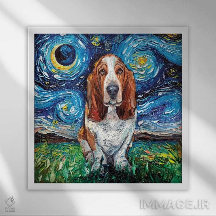 تابلو شب باستهاوند اثر آجا تریر - نمای قابدار سفید