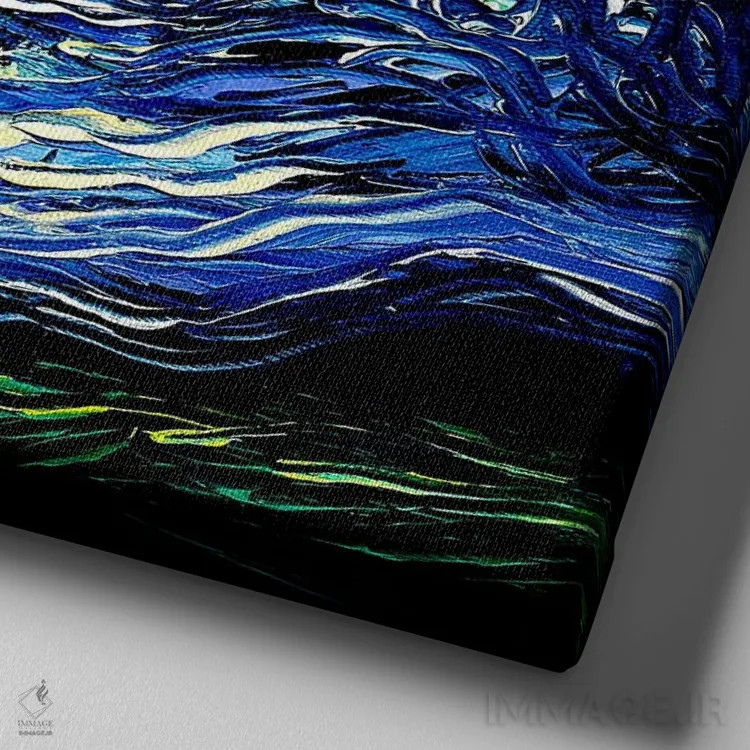 تابلو شب گربه جنگلی نروژی اثر آجا تریر - نمای نزدیک بافت بوم