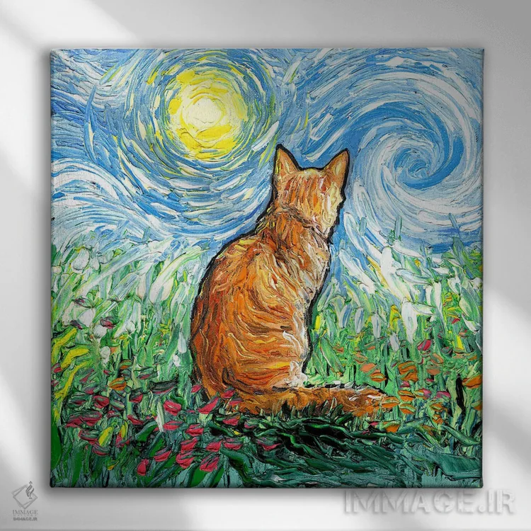 تابلو صبح بهاری اثر آجا تریر - نمای روبهرو روی دیوار