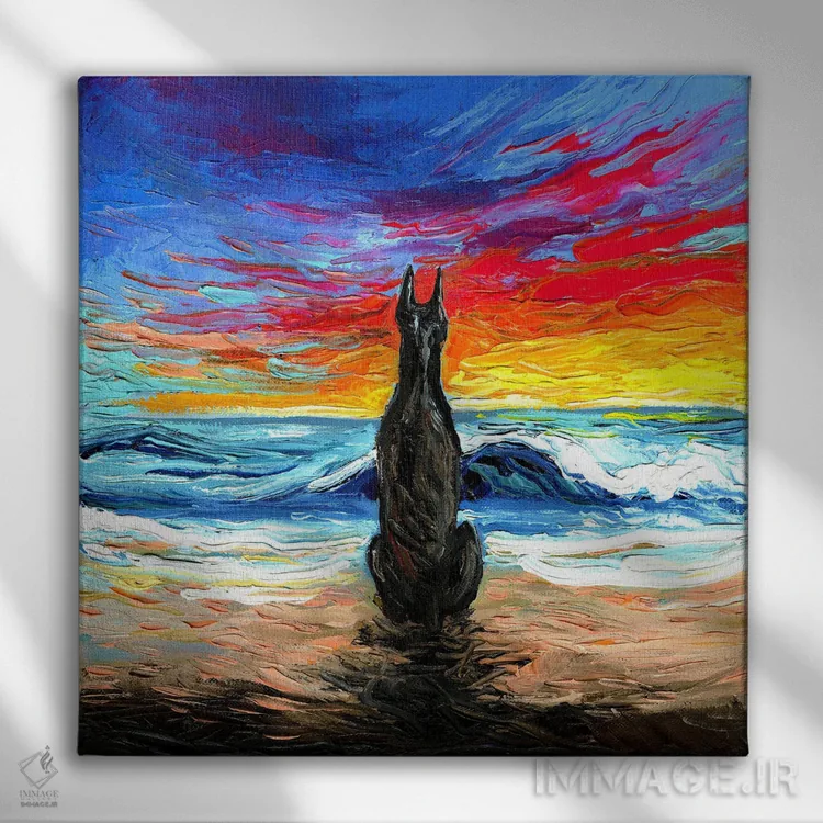 تابلو روزهای ساحلی اثر آجا تریر - نمای روبهرو روی دیوار