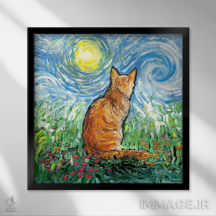 تابلو صبح بهاری اثر آجا تریر - نمای قابدار مشکی