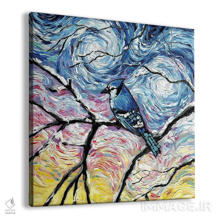 تابلو جی آبی (پرنده) اثر آجا تریر - نمای پرسپکتیو محصول