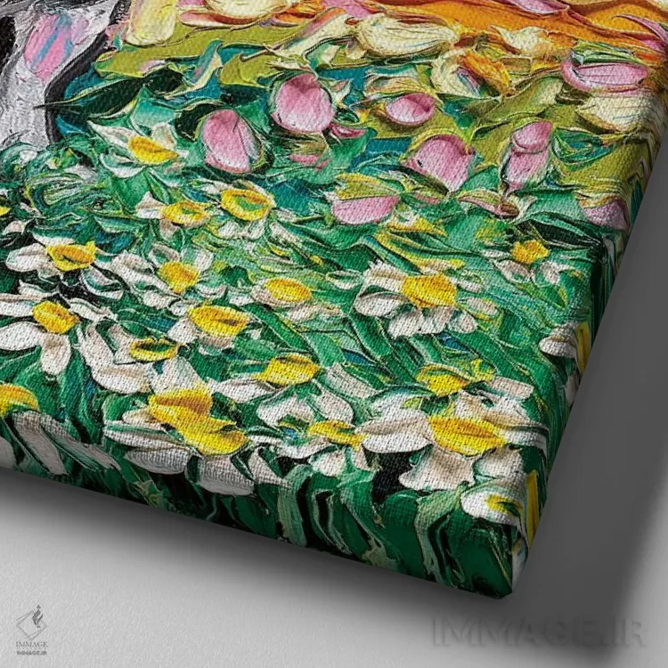 تابلو شب ساموید ۲ اثر آجا تریر - نمای نزدیک بافت بوم