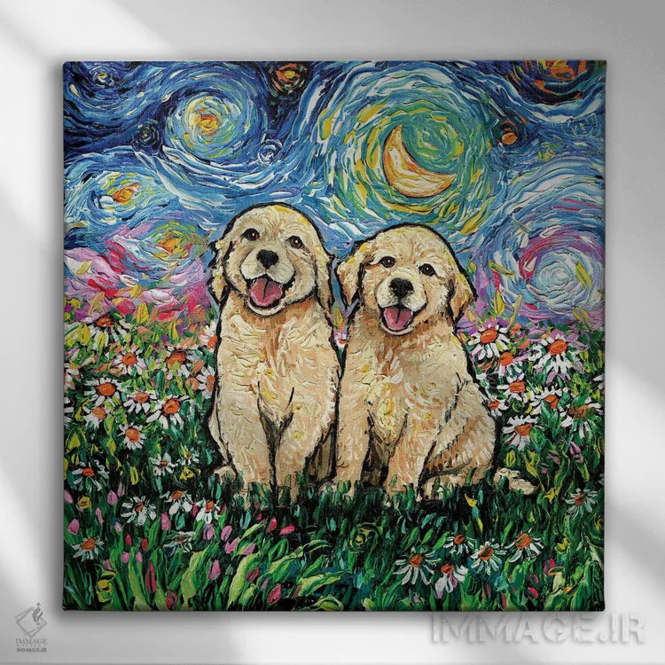 تابلو خوشبختی اثر آجا تریر - نمای روبهرو روی دیوار